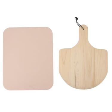 Imagem de Conjunto de Pedra para Pizza, Panela de Pizza de Cordierita Resistente Com Casca de Pizza, Massa, Pão, Pedra para Assar, Pedra de Churrasco para Forno de Cozinha, Assar, Grelhar