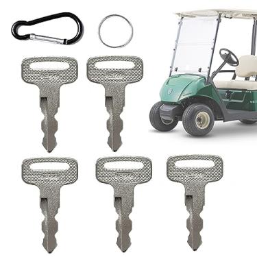 Imagem de FCOUIID Chaves de ignição de substituição de chave de carrinho de golfe para Yamaha G14, G19, G22, G29 Drive Gas / Electric Golf Cart Código: 1922, com chaveiro (5 peças)