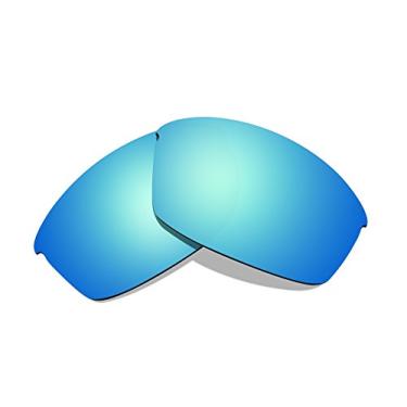 Imagem de Littlebird4 Lentes de reposição para óculos de sol Oakley Flak Jacket com excelente polarização (espelho azul gelo)