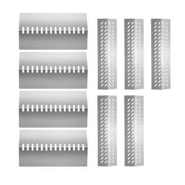 Imagem de Clivimi Placas térmicas para churrasqueira, peças de reposição para churrasqueira a gás para Bull 16521 16631, 16670 16520, Cal Flame bbq04103000, G Series G5, Brahma 57569, capa de queimador de