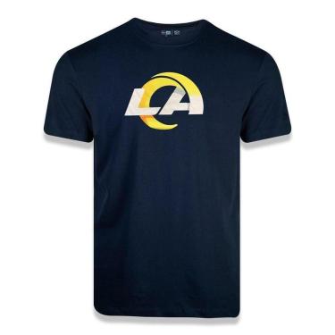 Imagem de Camiseta New Era Los Angeles Rams Logo Time Azul Marinho-Unissex