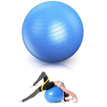 Imagem de DINGFAN Bolas de fitness bola de ioga engrossada à prova de explosão exercício casa ginásio equipamento pilates bola de equilíbrio 45 cm/55 cm/65 cm/75 cm/85 cm (cor: 55 cm roxo)