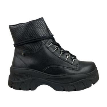 Imagem de Bota Feminina Cano Baixo Solado Alto Amarração Ramarim 86131-Feminino