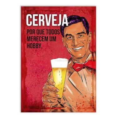 Imagem de Placa Decorativa Engraçada Cerveja É Hobby Decoração Bar