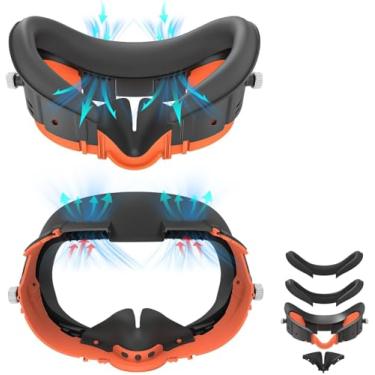 Imagem de Replacement Cooling Face Cover Pad for Meta Quest 3, Upgraded Sweat-Proof Fitness Facial Interface Accessories Compatible with Oculus Quest 3, Soft PU Cushion, Air Circulation & Breathable Ice Feeling