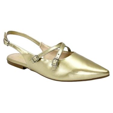 Imagem de Sapatilha Sua Cia Slingback Metalizada 8189.15609 Light Gold