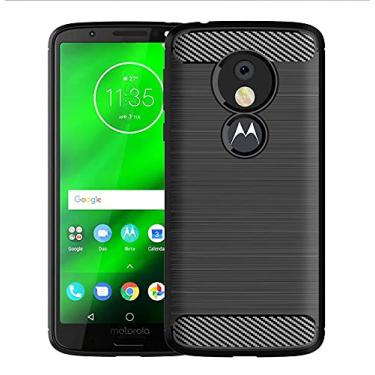 Imagem de Capa para Motorola Moto G6 Play, capa para Moto G6 Plus, tecnologia de absorção de choque de TPU (preta, para Motorola Moto G6)