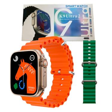 Imagem de Smartwatch K9 Ultra 2 49mm Series 9 Chamadas 2 Pulseiras 