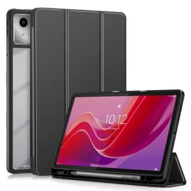 Imagem de Waillynice Capa para tablet Lenovo Tab M11 com suporte dobrável de acrílico TPU para XiaoxinPad Xiaoxin Pad 2024 capa 28 polegadas (preta, Xiaoxin Pad 2024)