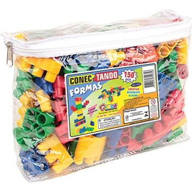 Imagem de Carlu Brinquedos conectando Formas Jogo de Construção, 5+ Anos, 150 Peças, Multicor