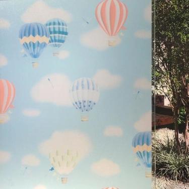 Imagem de Pelicula Adesivo Eletrostatica Vidro Jateado Nuvem Azul - Open Star, N