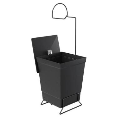 Imagem de Suporte para Papel Higiênico com Lixeira com Tampa de 6,5 Litros - Sto