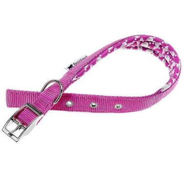 Imagem de Coleira Ferplast Dayton Fantasy Rosa para Cães - Tamanho P