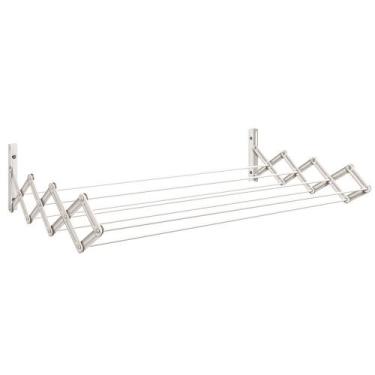 Imagem de Varal Sanfonado 1000mm Estrutura em Aço VS1000 Vinci Móveis, Branco