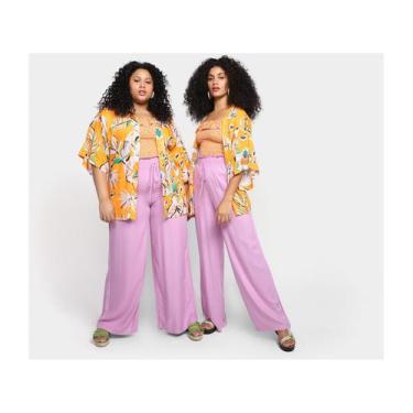 Imagem de Kimono Vista Magalu Floral, Laranja e verde, M