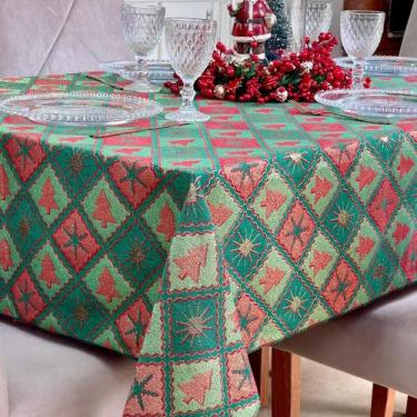 Imagem de Toalha de Mesa Retangular Natalina Mesa Posta Natal Brilhante - Millen