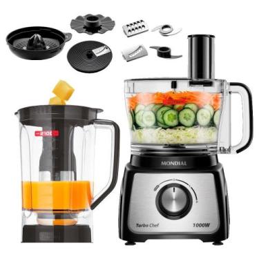 Imagem de Multiprocessador de Alimentos Mondial MPN01BF Turbo Chef - 9 em 1, 2 V
