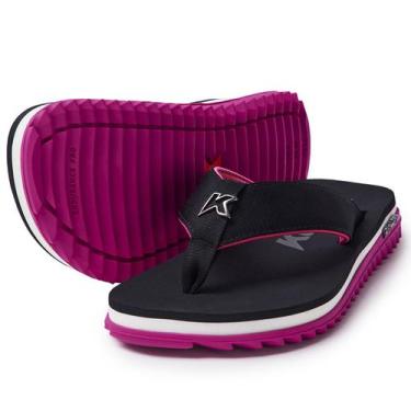 Imagem de Chinelo Kenner Kivah Line Masculino - Preto e Rosa, 40