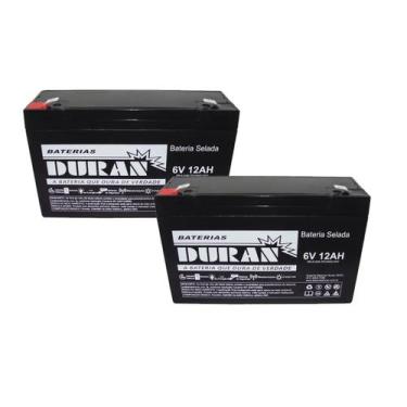 Imagem de Kit 2 Baterias Estacionária 12AH 6V VRLA AGM - Duran