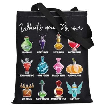 Imagem de LEVLO Bolsa de ombro Villains Poison Canvas What's Your Poison Witch Poison Bolsa de ombro Vilões Veneno Mercadoria, What's Your Bt, Medium