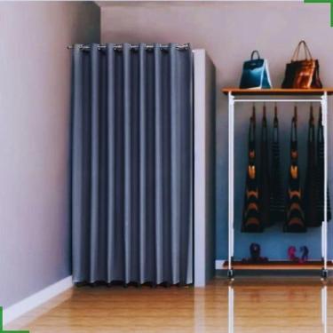 Imagem de cortina blackout para provador de loja em tecido 1,40x1,80 - B.F CONFE