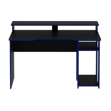 Imagem de Mesa Gamer com Porta cpu 136cm ME4153 Preto/Azul Tecnomobili