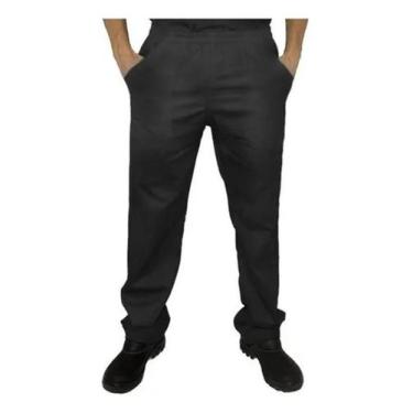 Imagem de Calça brim preta de trabalho sarja profissional mecânica indústria con