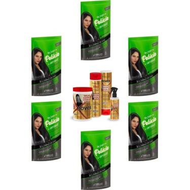 Imagem de Hene Em Gel Rena Preto Azulado 06x180gr Pouch+Brilho Magico Agua de Ar