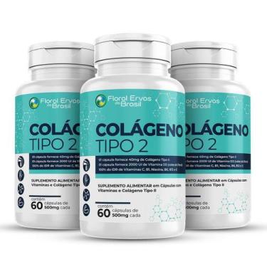 Imagem de Colágeno Tipo 2 500mg 180 Cápsulas Vitaminas C , E, B6 b1 B12 D3 Niaci