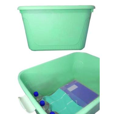 Imagem de Caixa Organizadora Multiuso Grande 80l Com Tampa E Travas - Plasnortho