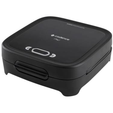 Imagem de Sanduicheira Grill Cadence Preta 750W Antiaderente Click, Preto, 220V