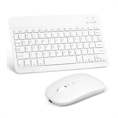 Imagem de Kit Teclado Mouse Tablet Tab S6 Lite 10.4" P619 P615 Recarregável Blue