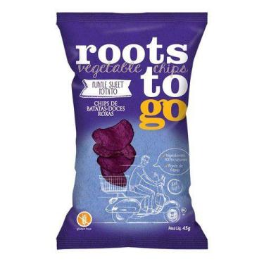Imagem de Kit Com 04 Chips De Batata Doce Roxa 45g Roots To Go