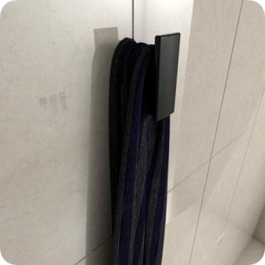 Imagem de Cabide Para Banheiro De Parede Preto Fosco Dupla Fixação - CONTEL STOR