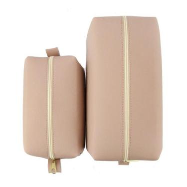 Imagem de Kit 2 Bolsas Nécessaires Unissex P e G Organizadora Porta Objetos Maqu