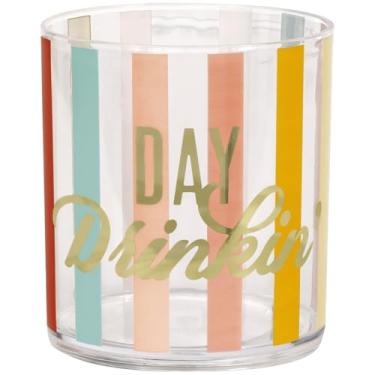 Imagem de Copo de plástico listrado para beber, à beira da piscina, 340 g (1 unidade) - Perfeito para eventos temáticos e uso diário