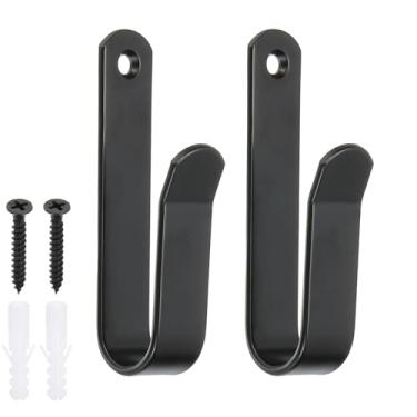 Imagem de PATIKIL Clipes de montagem na parede de snowboard 10 cm, 2 peças de suporte horizontal para prancha de surf, suporte de armazenamento de skate, suporte de exibição de prancha de esqui com