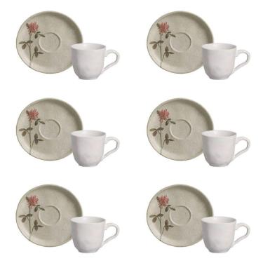 Imagem de Conjunto De Xícara De Cafezinho Com Pires 06 Peças Bio Campestre Porto Brasil