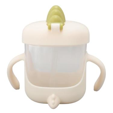 Imagem de Copo de bebê de Palha de 300 Ml de 360 graus Com Canudo, Copo Bonito para Criança à Prova de Vazamento para Beber Sozinho Garrafa de água Portátil para Crianças Com Canudo para
