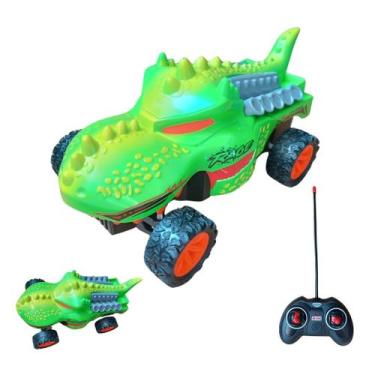 Imagem de Carrinho Controle Remoto Dinossauro Grande Jurassic Turbo - Top Kids, 