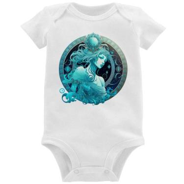 Imagem de Body Bebê Aquário Sígno - Foca na Moda, Branco, M