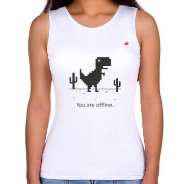Imagem de Regata Feminina You are offline - Foca na Moda, Branco, GGG
