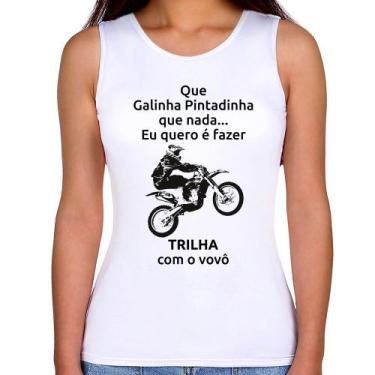 Imagem de Regata Feminina Trilha com o vovô - Foca na Moda, Branco, M