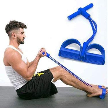 Imagem de Elastico Extensor Tonificação abdominal Pilates Academia em Casa exerc