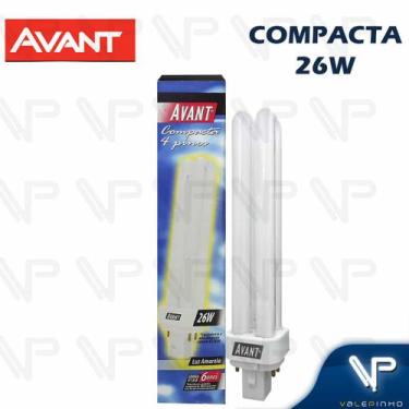 Imagem de Lâmpada compacta 4pinos 26w 2700k(branco quente)g24q-3 - Avant