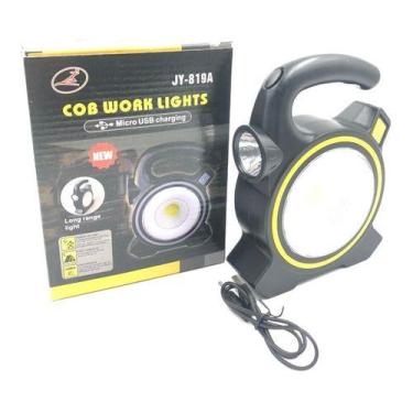 Imagem de 1 Lampião De Led Luminária Lanterna Solar Usb Camping - oem, Preto