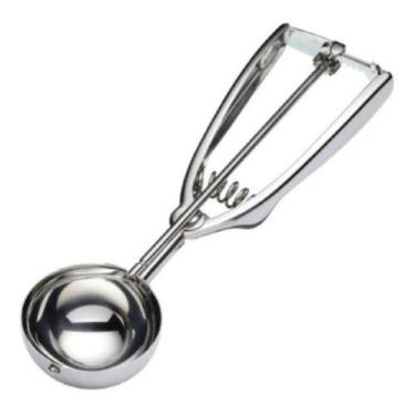 Imagem de Colher Sorvete Inox C/ Extrator  Desboleador  Ejetor Bolas - Abelhuda 