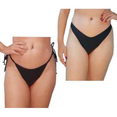Imagem de Kit com calcinha biquini fio dental e calcinha biquíni  asa delta - DE