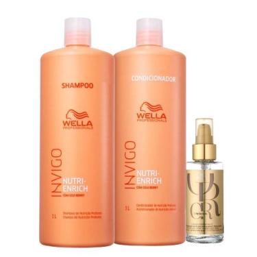 Imagem de Kit Wella Professionals Invigo Nutri-Enrich Shampoo 1 Litro + Condicio