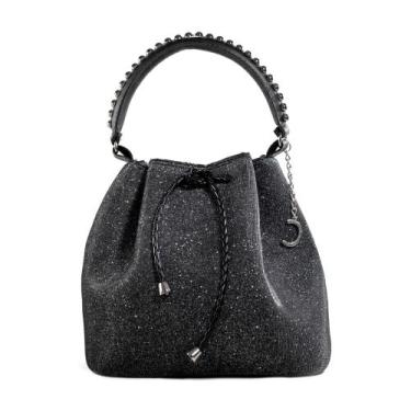 Imagem de bolsa saco Di Carulla gliterizada lançamento luxo